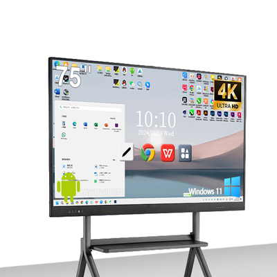 Qunmao New Design Wholesale Oem 55 65 85 86 100 Inch Multi Touch Screen Interactive Flat Panel 75 Inch For Education Meeting