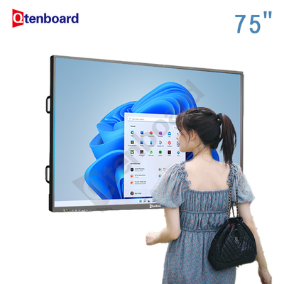 Qtenboard Wholesale 75 85 90 100 Inch 8GB Touch 4k Hd Smart Whiteboard Interactive Flat Panel For Teach
