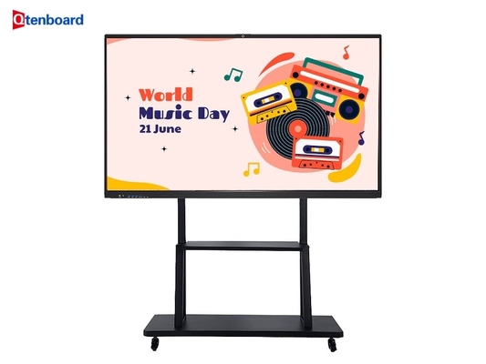 Floor Standing Digital Interactive Whiteboard 86 Inch Smart Board Screen Touch Interactive Board for Classroom/Teaching