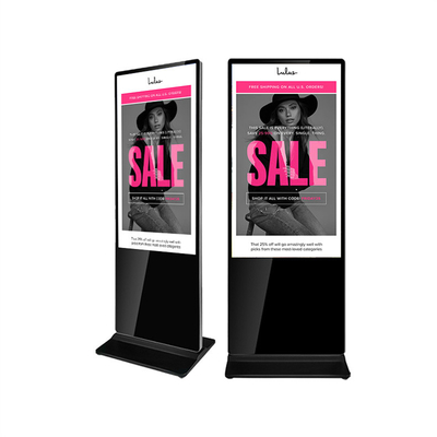 kupować Free Software 55 65 75inch Interactive Android System Vertical Floor Stand Lcd Indoor Digital Signage and Media Displays Player produkcja online