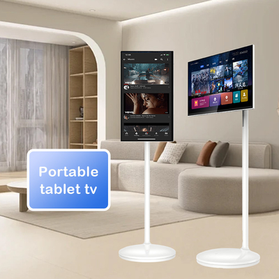 satın al Qunmao 21.5 27 32 Inch Mobil Akıllı TV Dokunmatik Ekran Stand Monitörü Android Taşınabilir TV Tablet online manufacture