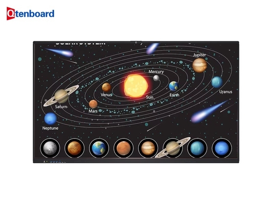 شراء Qtenboard Smart Touch اللوحة البيضاء التفاعلية 75 بوصة 4K الشاشة اللوحة البيضاء الرقمية الذكية مع الكاميرا online manufacture