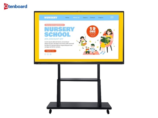 kopen Qtenboard 65 75 Inch Display Touch Screen Flat Panel 4K Hd Smart Electronic White Board Android Based Interactive White Board online manufacture