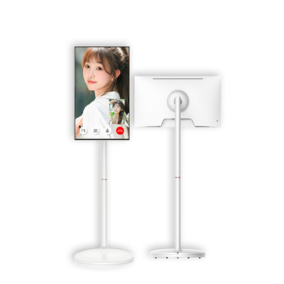 Floor Standing Portable Tv Tablet Follow By Me 21.5 Inch Smart Tvs Mobile With Camera