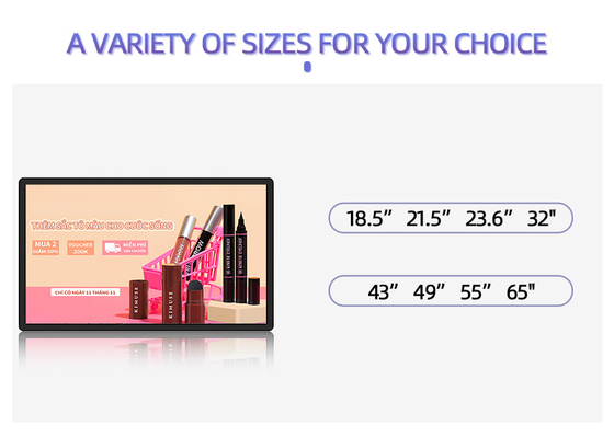 Qtenboard 2K LCD Digital Signage Factory OEM/CKD Support CE/FCC Certified 1Yr Warranty Fast Shipping Digital Signage for Mall CMS