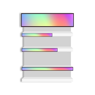 Qtenboard Stretched Bar Lcd Screen Advertising Player Supermarket Display Shelves for Retail Stores