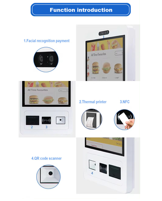 Qtenboard Wholesale Ordering Software Custom Touch Screen Self Service Smart Kiosk Food Kiosk with Scanner