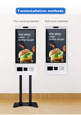 Qtenboard 21.5 32 43 49 55Inch Multi Size Touch Screen Self Service การพิมพ์คิออสค์ การจ่ายเงินสดบัตรเครดิต คิออสค์การชําระเงินด้วยตนเอง