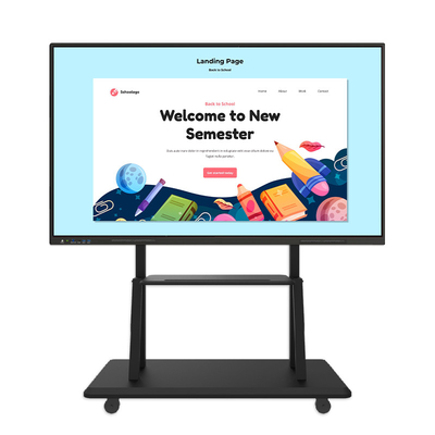 4mm Tempered Glass Low MOQ Custom LOGO 4K Teaching Interactive Digital WhiteBoard