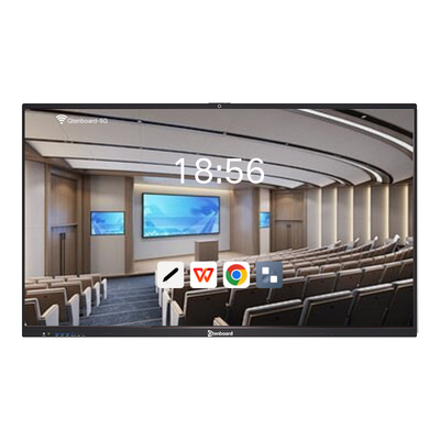 65 75 86 Inch Smart White Board 40 Point Touch Screen AG Glass Eye Protection