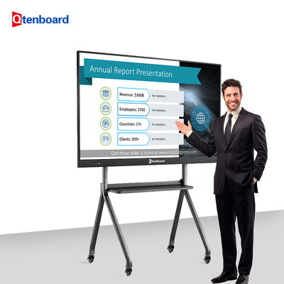 Qtenboard 55 65 75 85 86 cali Multimedia Monitory LCD Android Ekran dotykowy Interaktywna cyfrowa tablica