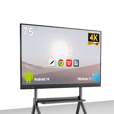 Qtenboard 65 นิ้ว อินเตอร์เอคทีฟ แพลทแพนล 75 นิ้ว อินเตอร์เอคทีฟ สมาร์ทบอร์ด ราคาห้องประชุม
