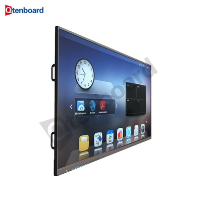 Qtenboard 55 بوصة Smart Digital Whiteboard 4K 3840*2160 دقة الشاشة اللمسية اللوحة التفاعلية للتدريس