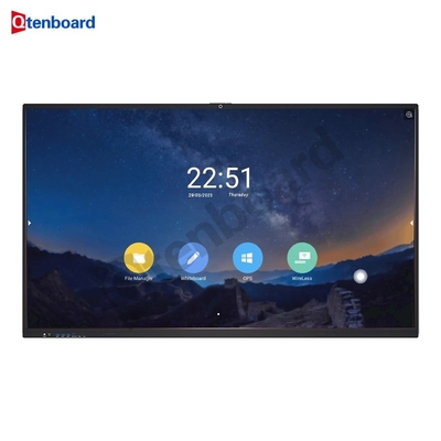Qtenboard 4K อินเตอร์เอคทีฟ แผนที่เรียบ แผนการเรียนการสอน แผนที่อินเตอร์เอคทีฟ สมาร์ทบอร์ดสําหรับห้องเรียน
