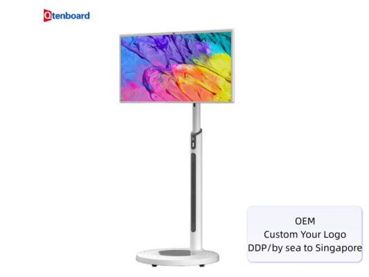 Custom Rolling Smart Display with Touchscreen | OEM Factory for Singapore Brands