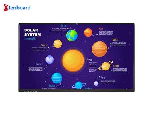 Qtenboard 86 Inch Smart Board Remote AI Camera HD Focus Interactive White Board For Presentatio Equipment
