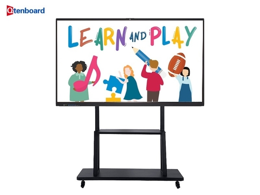 Qtenboard Interactive White Board Ai Function Android 14.0 Windows Dual System For Education