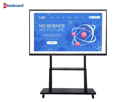 Qtenboard 65 75 86 Inch IR Touch Screen Interactive White Board Digital Smart Whiteboard for Education Classroom Office
