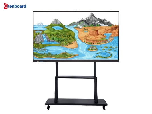 Qtenboard New Design 65 75 Digital 4k Ultra HD Mobile Smart Interactive Board 85 Inch Interactive White Board Smart