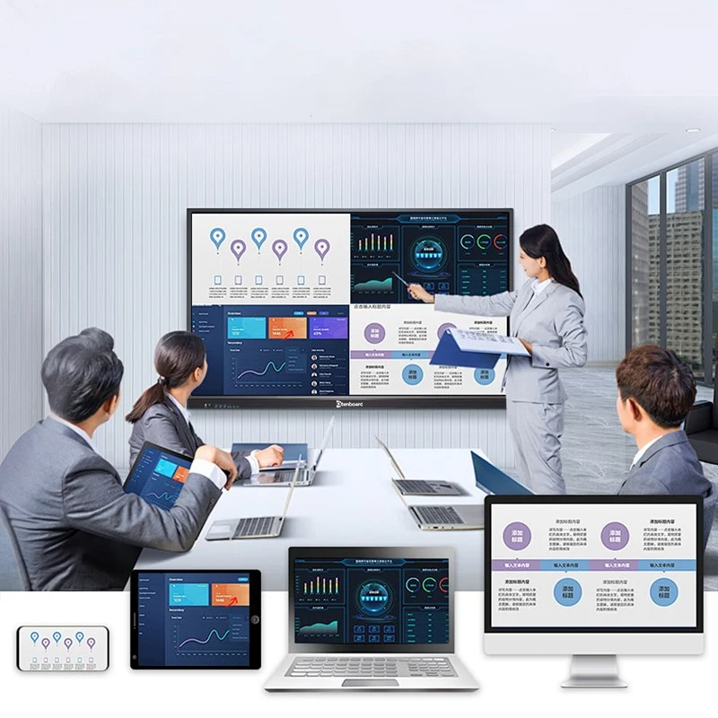 Qtenboard Interactive Whiteboard Wireless Screen Sharing & Powerful Video Conferencin