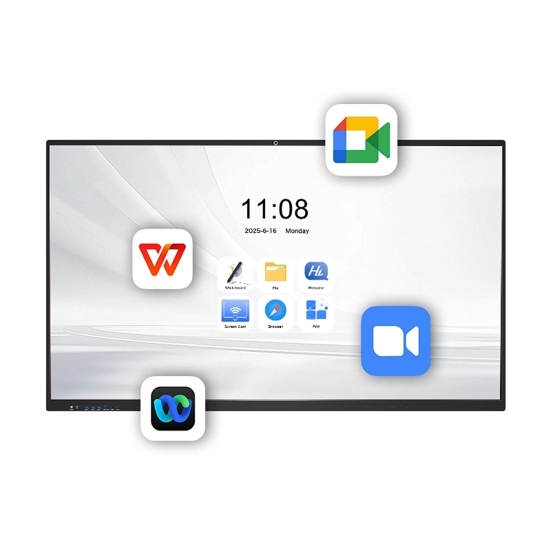 Qtenboard Interactive Whiteboard Dual-System Options & Seamless Collaboration Apps