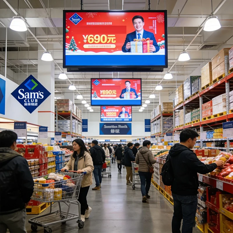 Sam's Club advertising displays managed remotely