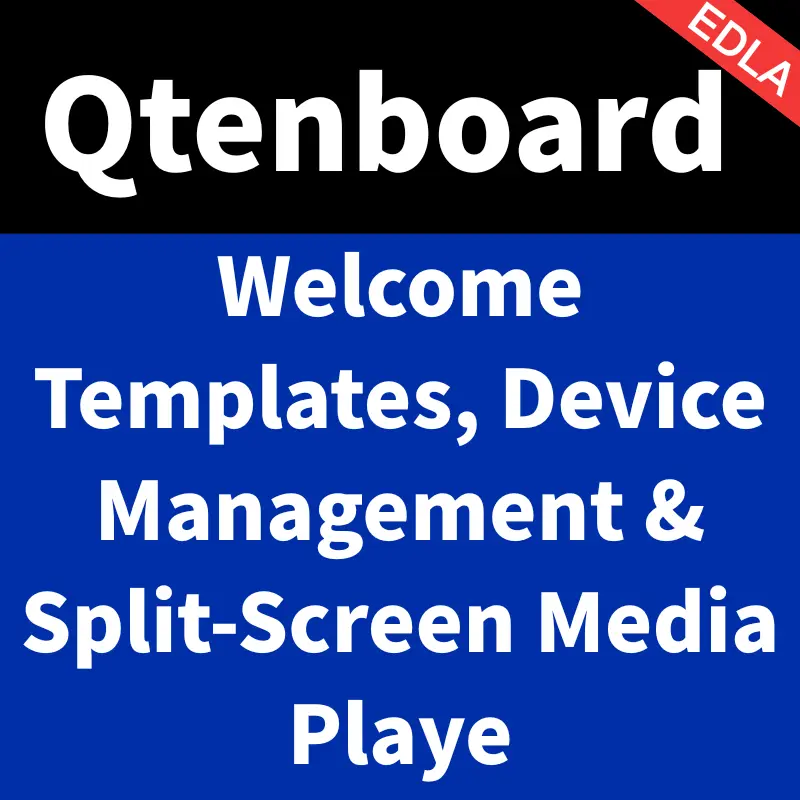 Qtenboard 9679 Chip Interactive Whiteboard – Welcome Templates, Device Management & Split-Screen Media Playe