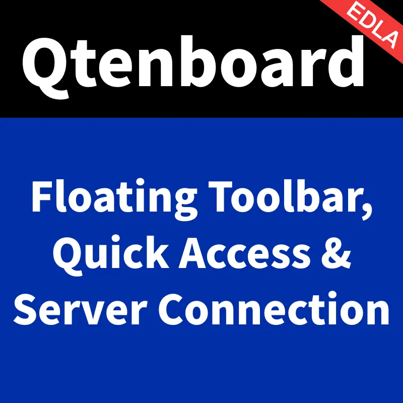 Qtenboard 9679 Interactive Whiteboard – Floating Toolbar, Quick Access & Server Connection