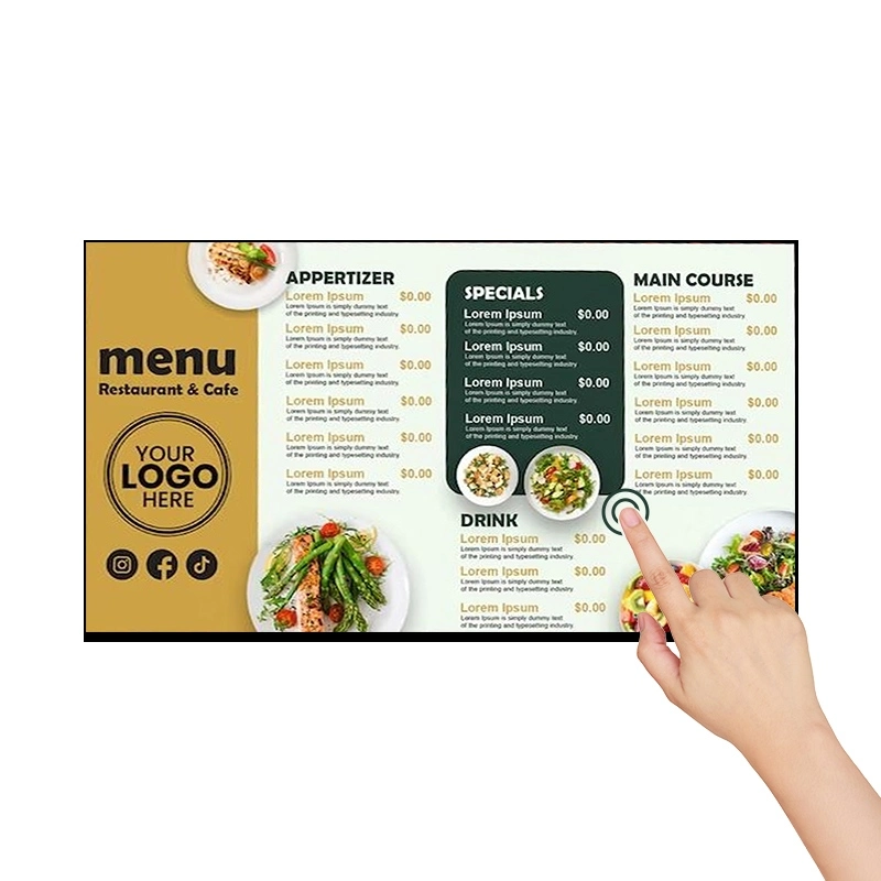 Qtenboard Digital Signage Menu Board Touch Screen