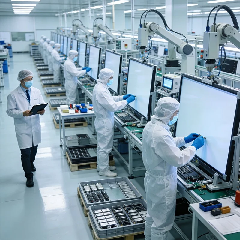 Interactive whiteboard aging quality inspection area