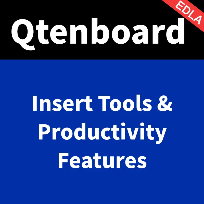 Qtenboard 9679 Chip Interactive Whiteboard – Insert Tools & Productivity Features