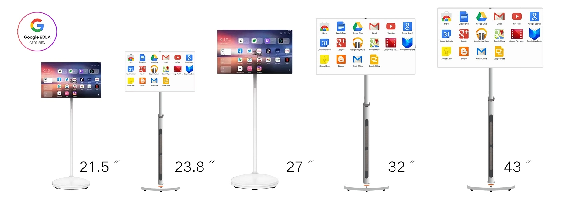 Portable Standby Smart TV - 21.5/23.8/27/32/43 Inch Size Options