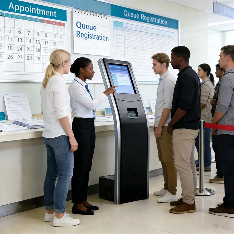 Qtenboard Display for Appointment & On-Site Registration