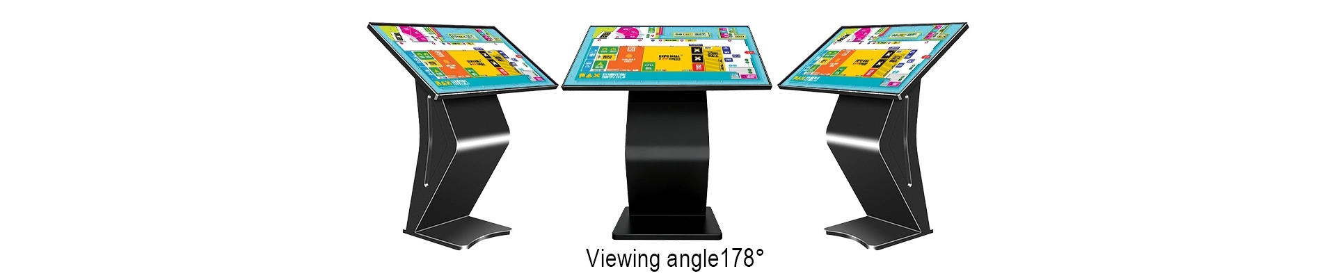 Qtenboard Floor-standing information wayfinding kiosk 178° Wide Viewing Angles