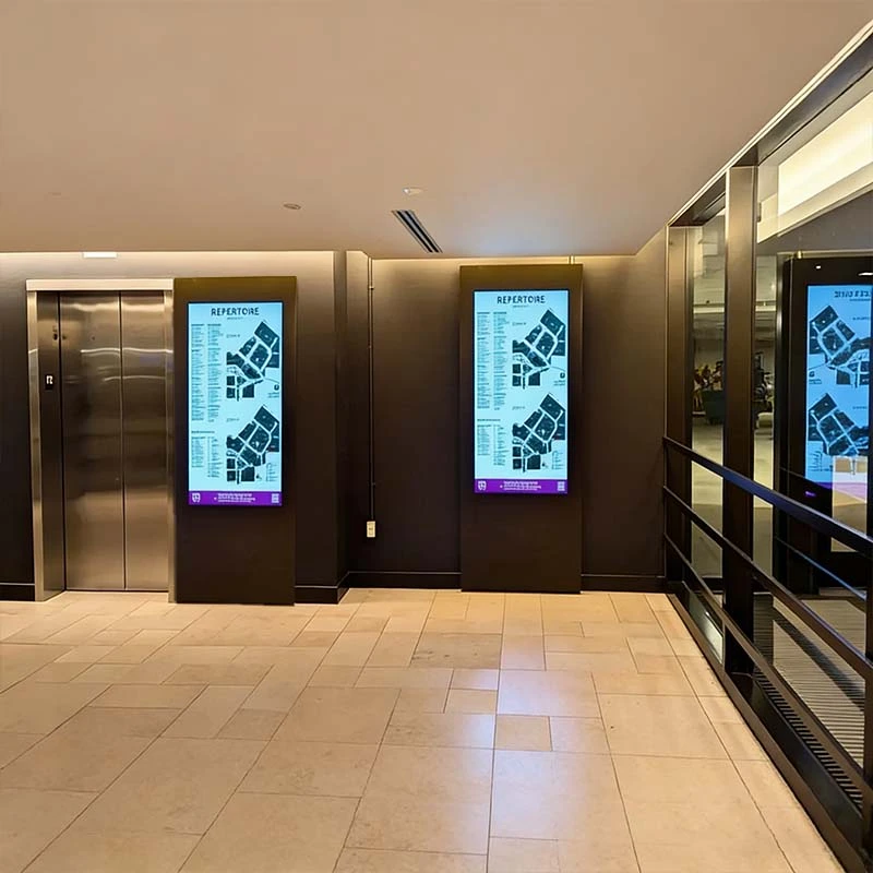 Share company updates and ads in elevators to keep employees and visitors informed.