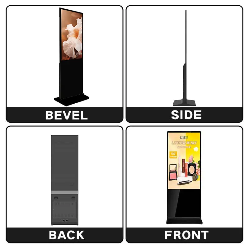 Floor Standing Vertical Portrait Digital Signage Indoor