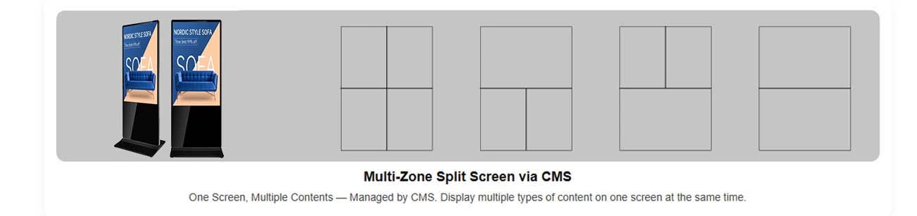 Qtenboard 178° Wide Viewing Angle Commercial Display