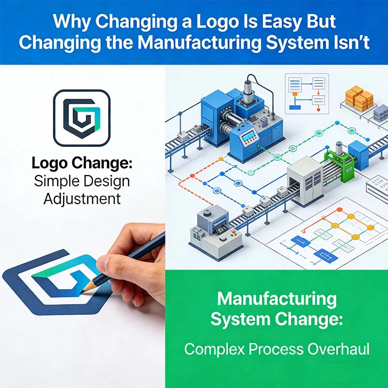 Why Changing a Logo Is Easy But Changing the Manufacturing System Isn’t