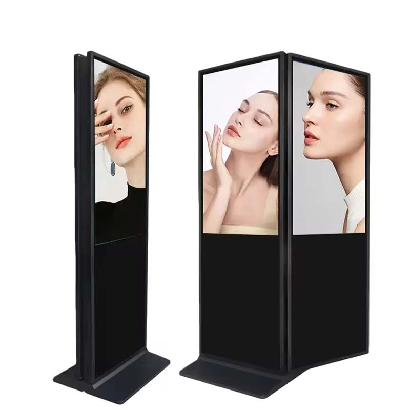 4K Indoor Stand LCD Double Side Digital Signage Kiosk Totem