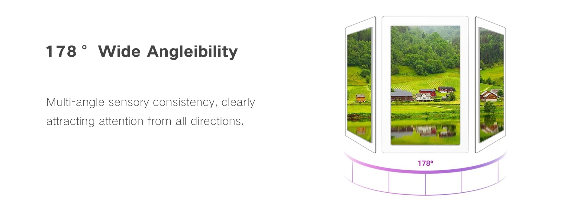 Qtenboard 178° Wide Viewing Angle (Clear Visuals from Any Direction)