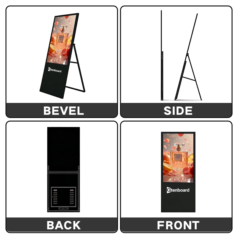 Portable Folding Stand LCD Digital Signage Menu Board