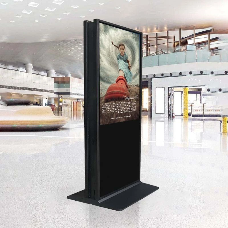 4K Indoor Stand LCD Double Side Digital Signage Kiosk Totem