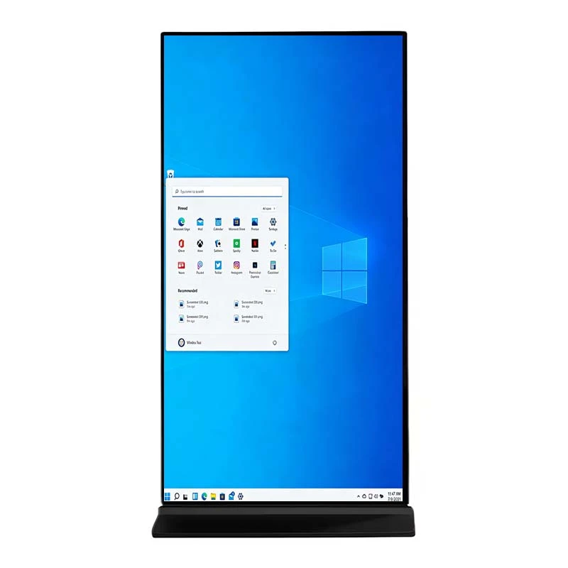 LCD Full Touch Screen Floor Standing Digital Signage Kiosk 