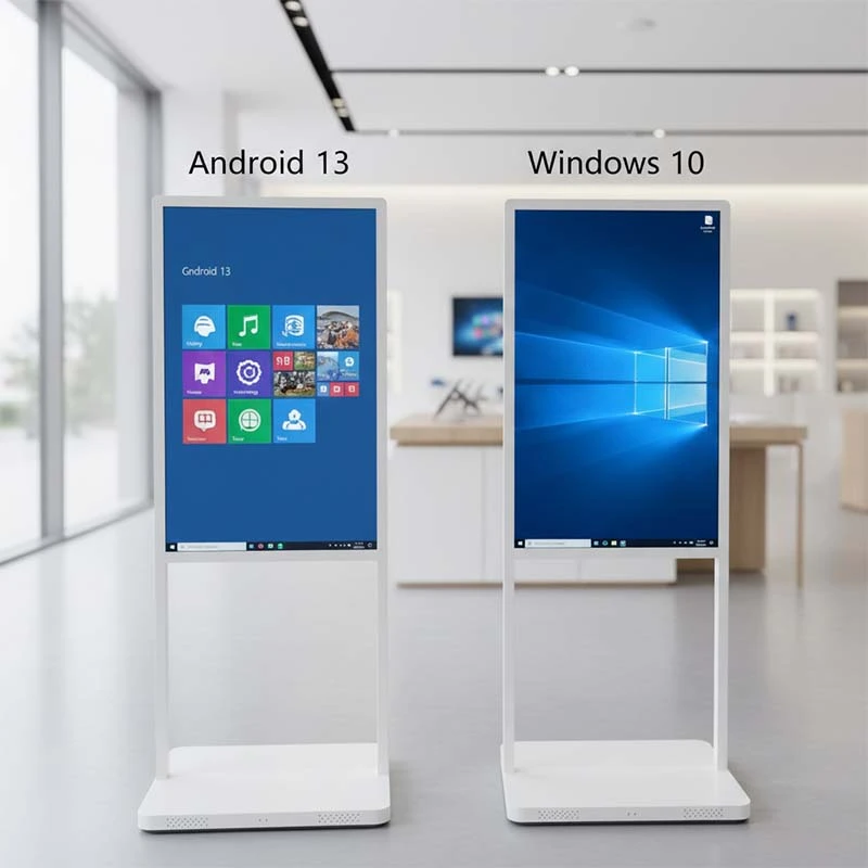 Commercial digital display terminal with optional Android or Windows OS