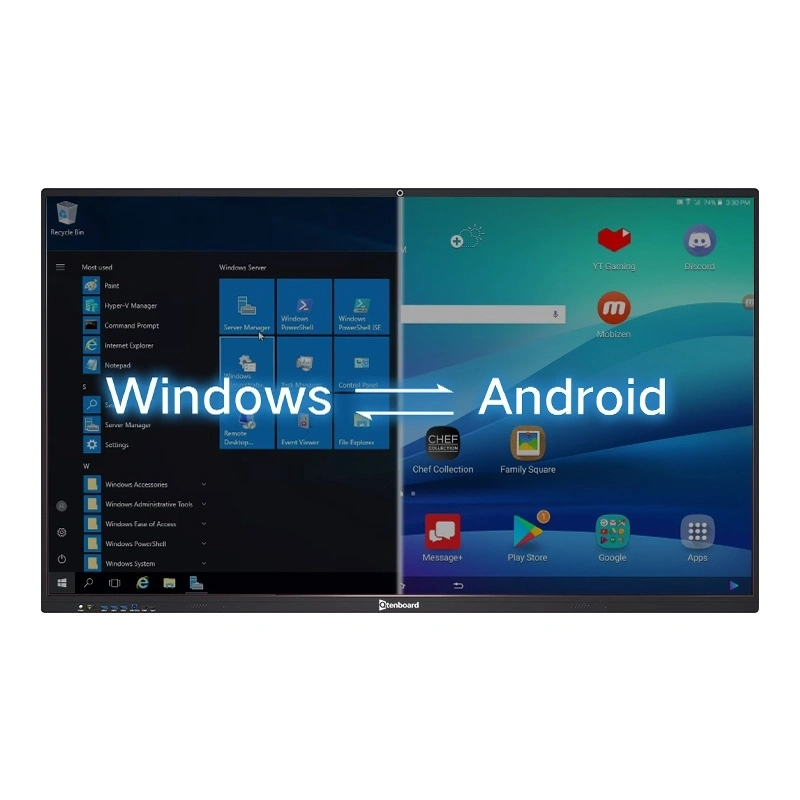 Qtenboard Interactive Whiteboard Android 14–16 / Windows i5-i7