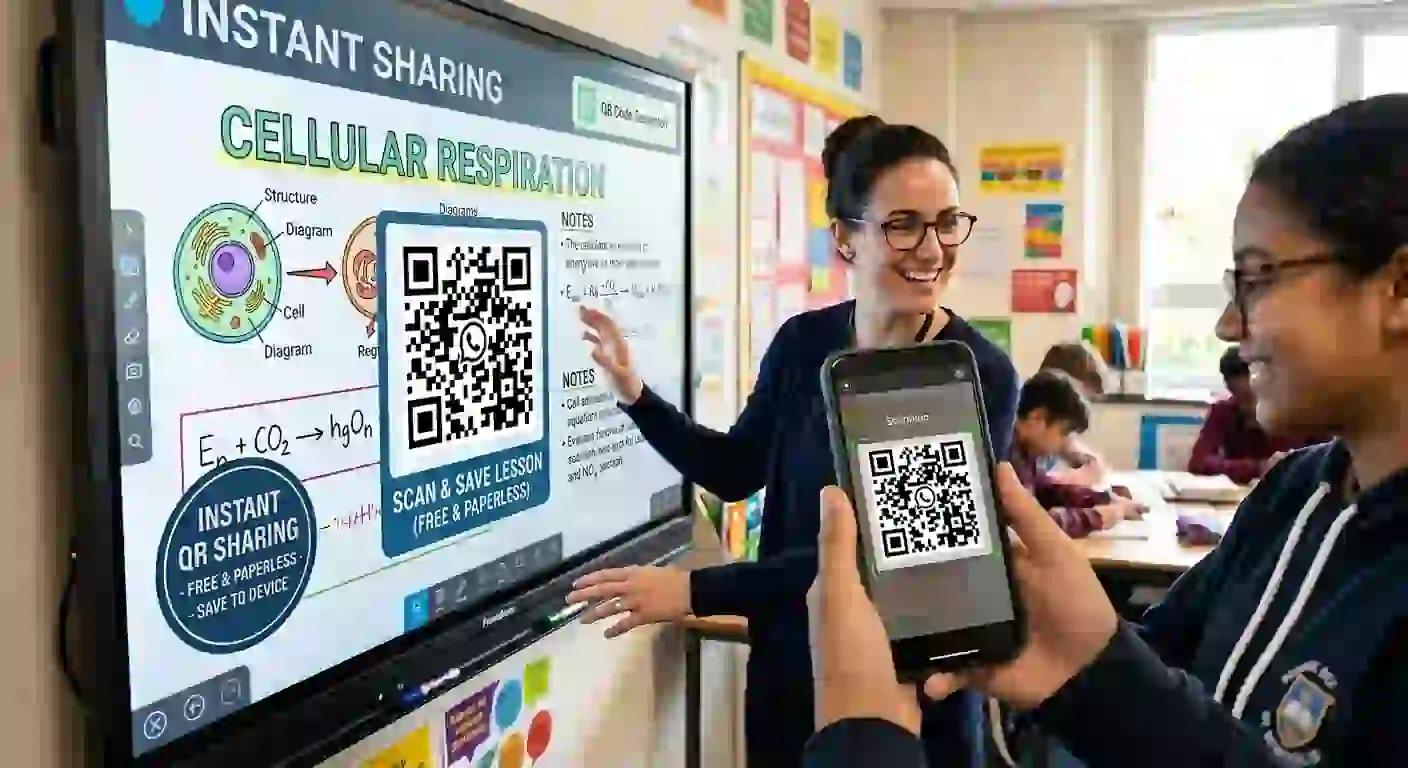 Instant QR Code Lesson Sharing