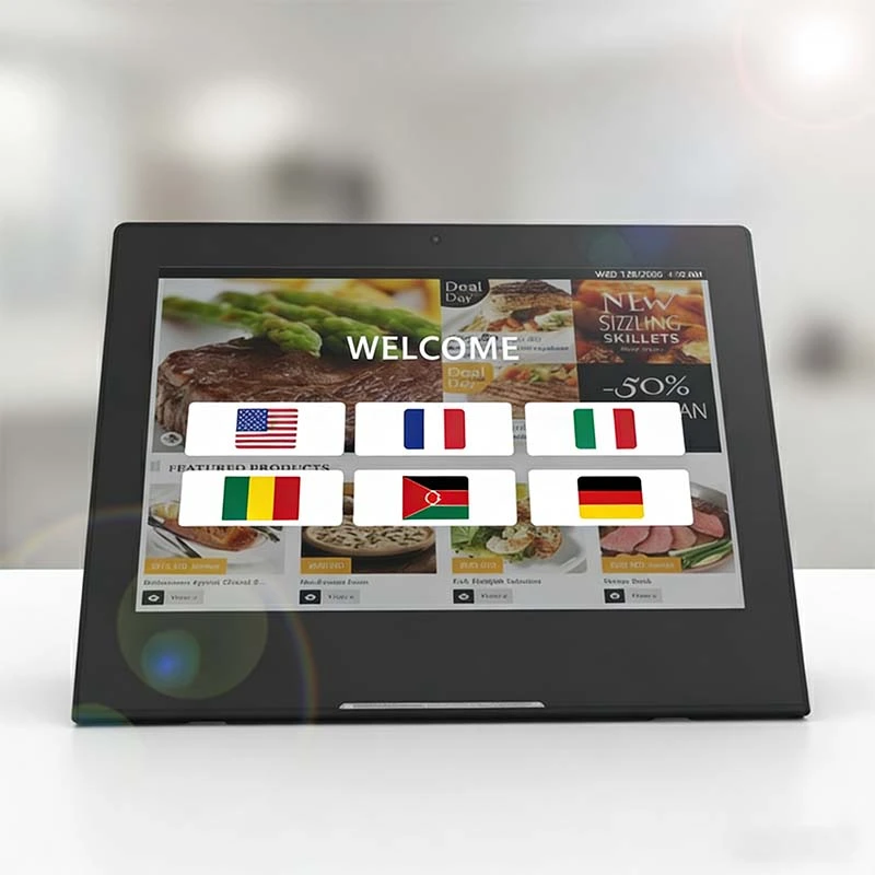 Desktop Digital Menu Board Multi-Language Support