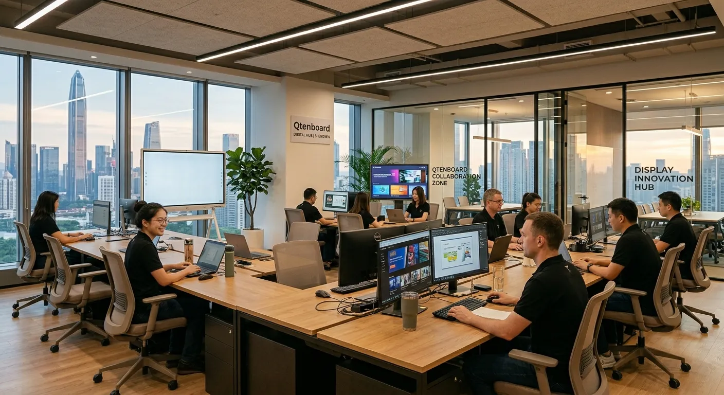 Qtenboard Shenzhen Sales Center – fast customs clearance and export hub for interactive flat panels