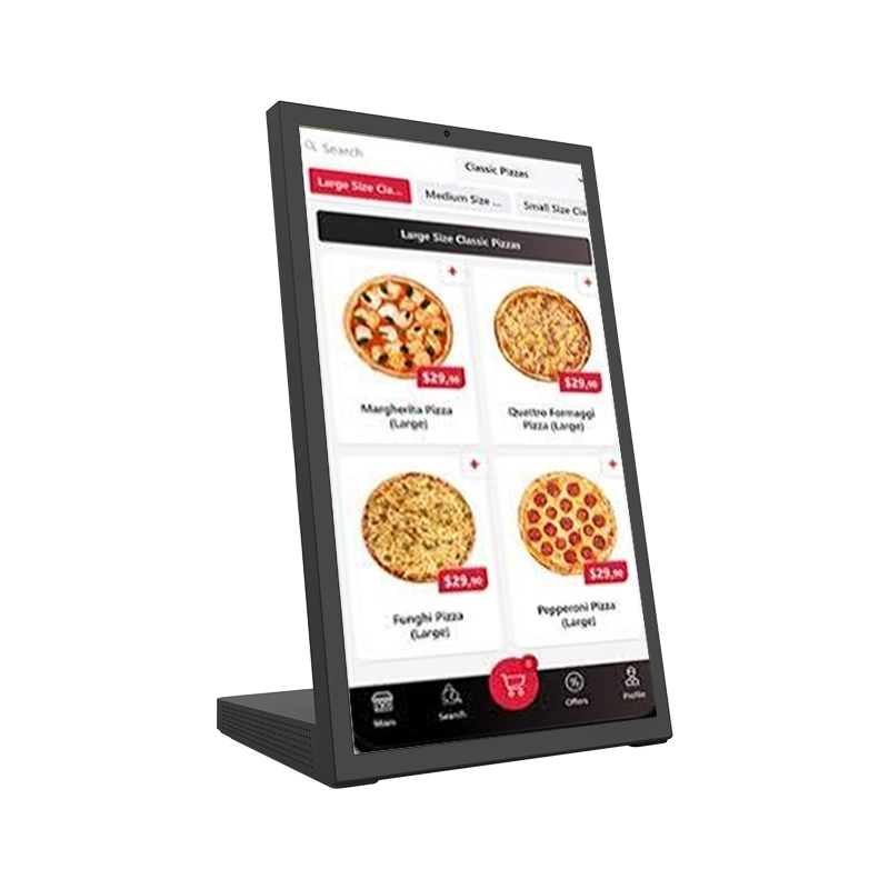 Qtenboard Desktop Countertop Digital Signage Self-service Ordering Kiosk For Restaurant