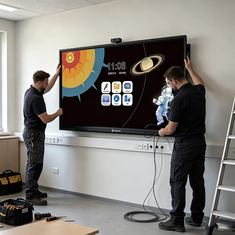 86 inch interactive whiteboard wall load-bearing pre-installation inspection